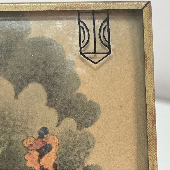 Vtg. Victorian Style Courting Couple Benton Bubble Frame R18517 5x4'' USA Made - Picture 7 of 8